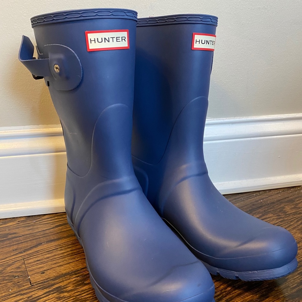 Hunter boots blue size 10